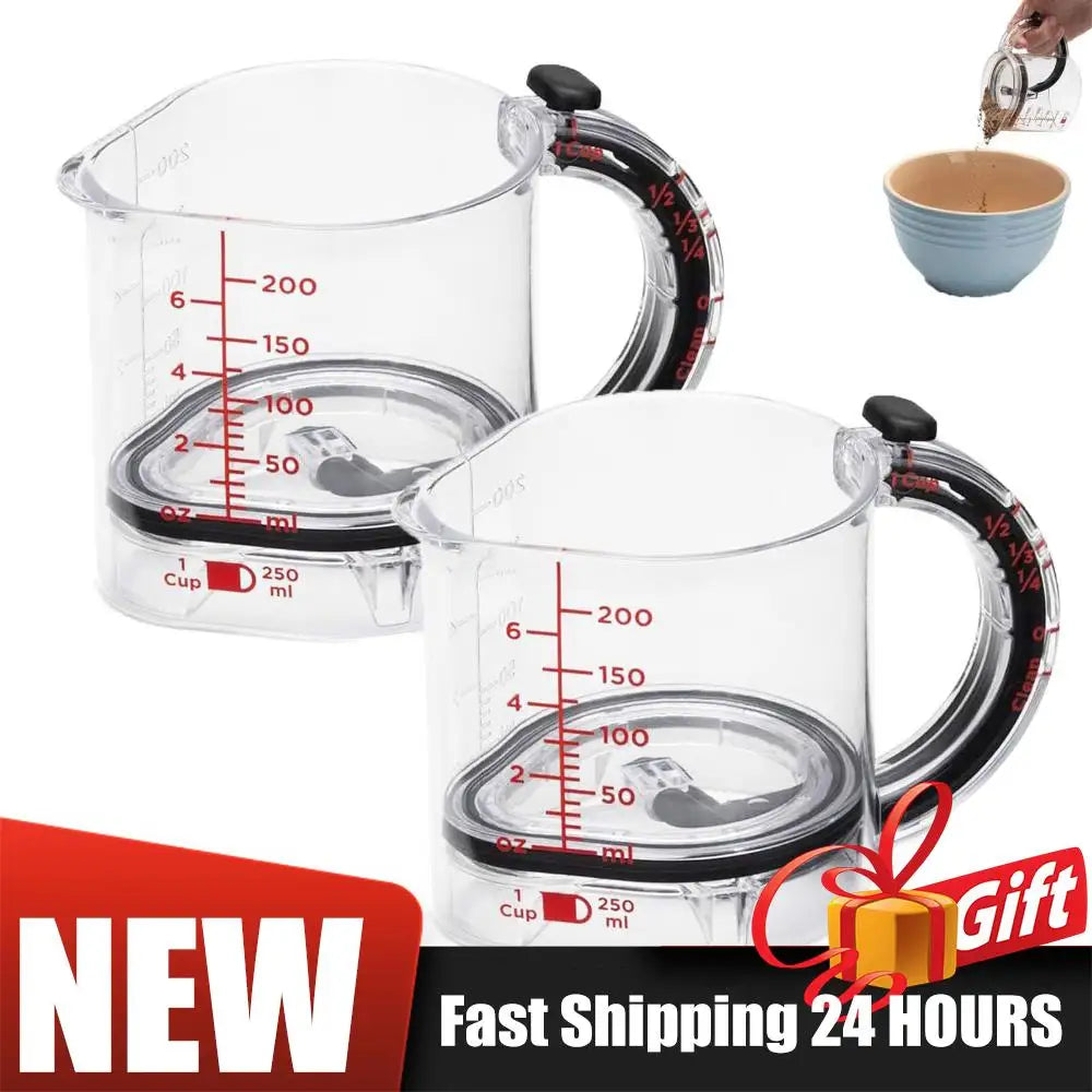 4‑in‑1 Adjustable Measuring Cup with Scraper